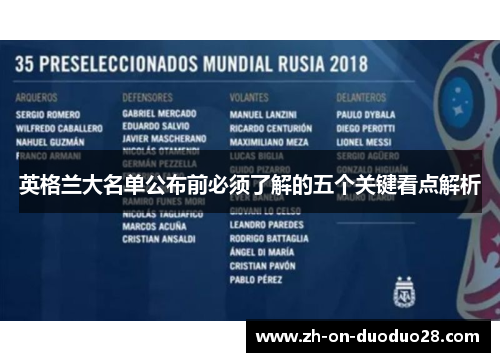 英格兰大名单公布前必须了解的五个关键看点解析 英格兰大名单公布前必须了解的五个关键看点解析