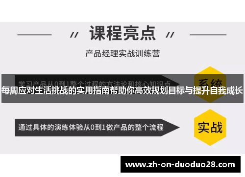 每周应对生活挑战的实用指南帮助你高效规划目标与提升自我成长 每周应对生活挑战的实用指南帮助你高效规划目标与提升自我成长